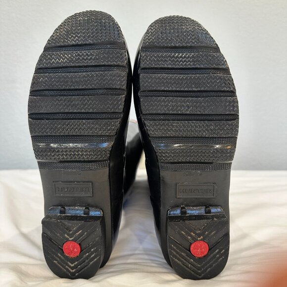 Hunter Womens Original Tall Gloss Rain Boots Black Size US 10 - Picture 5 of 8